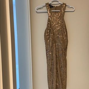 Bebe rose gold dress